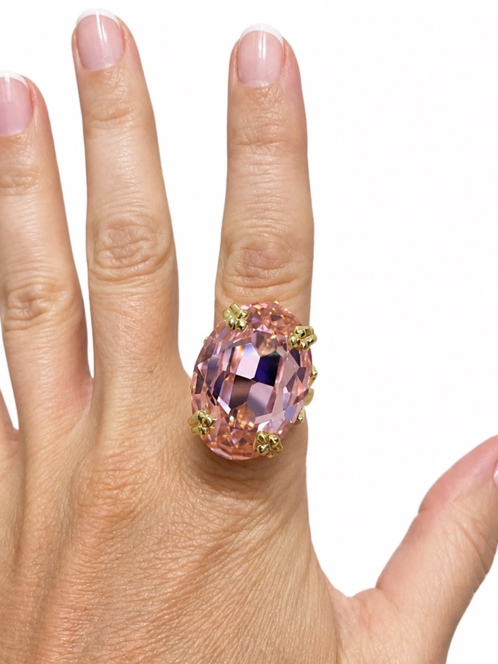 NEW Glitz Mob Rose Royale Large Oval Crystal Ring